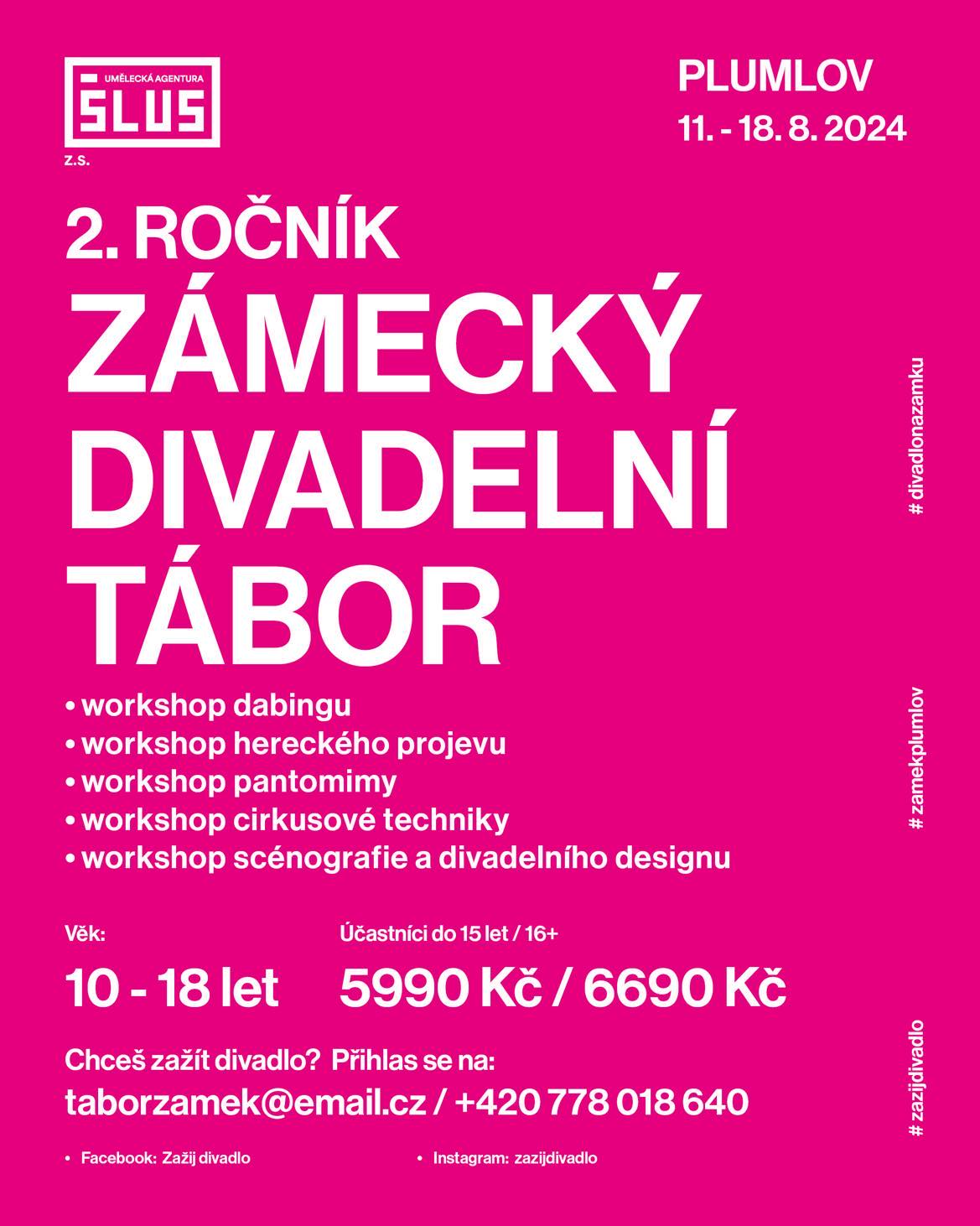 11.-18.8.2024 – Zámecký divadelní tábor